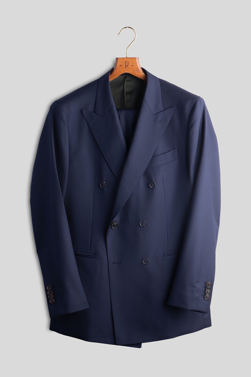 Classic Double-Breasted Navy Suit