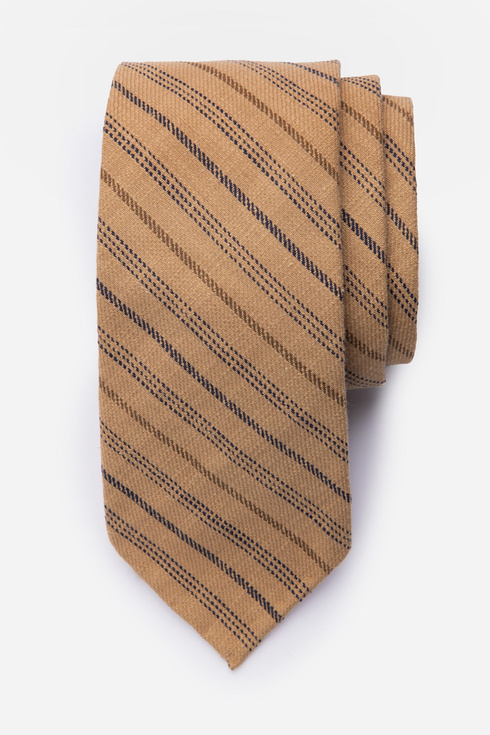 Mustard cotton untipped tie