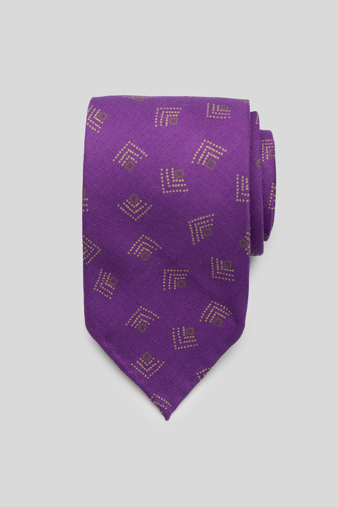 Purple Wool Challis Tie