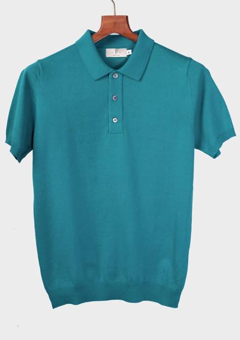 Turquoise Short Sleeve Polo Shirt