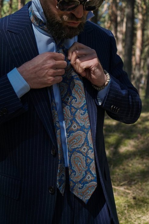 'John' classic blue chalkstripe suit