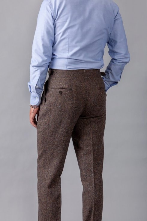 Brown Donegal Trousers "Alfred"