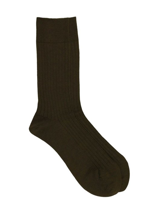 Brown Easy Care Merino Wool Socks / Pedemeia