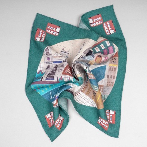 Cities of Europe: pocket square London