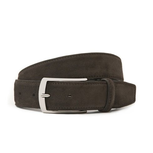 Dark Brown suede leather belt