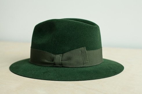 Fedora hat racing green