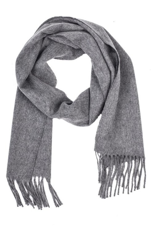 GREY cashmere scarf