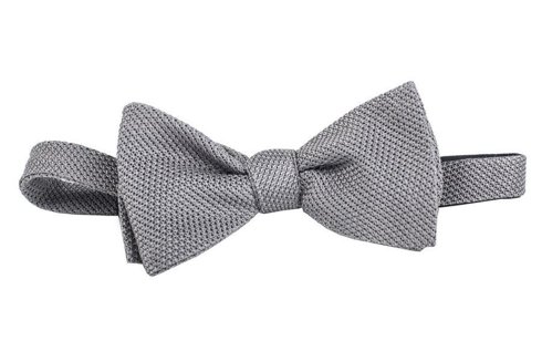 Grey Grenadine Bow Tie (Fina)