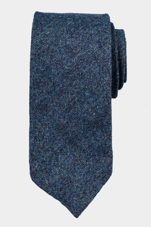 Grey untipped woolen tie 