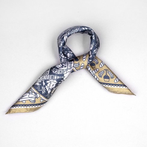 LA FRANCE silk scarf 45 cm