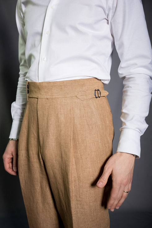 Light Brown Linen Trousers "Alfred"
