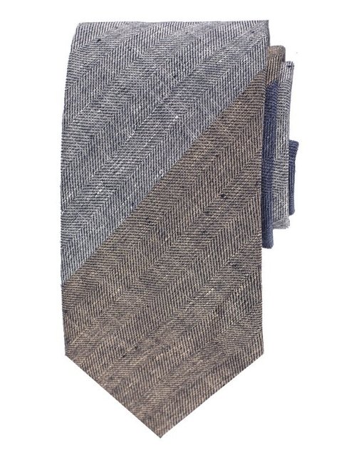 Linen self-tipped tie