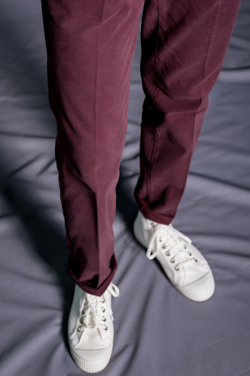 Maroon Chino Trousers