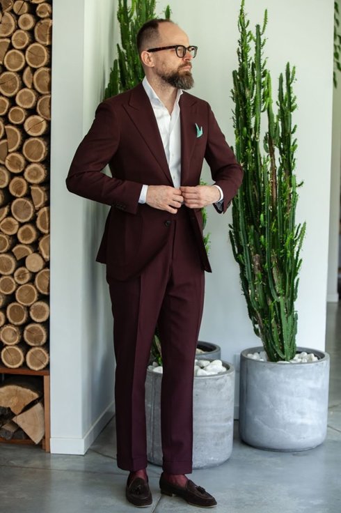 Maroon "John" Suit