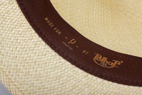 Panama hat natural with brown rep
