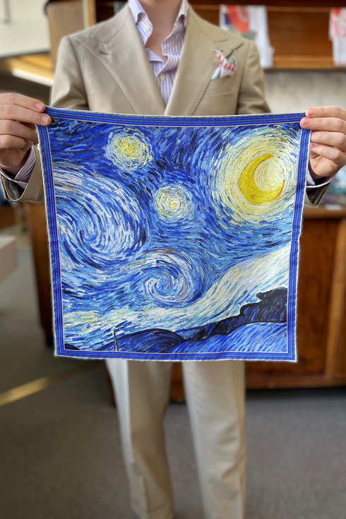 Pocket square 'The Starry Night' Vincent van Gogh