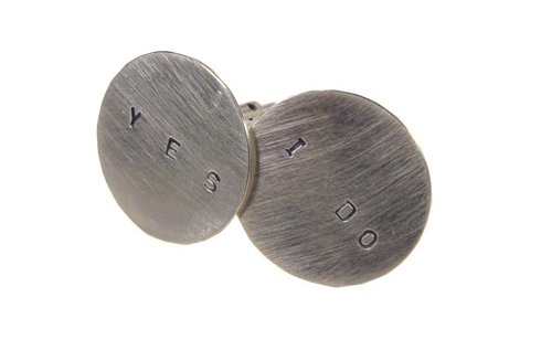 Silver Cufflink with your personal writting