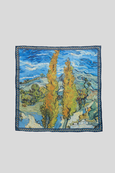 'Two Poplars in the Alpilles' van Gogh Square Scarf