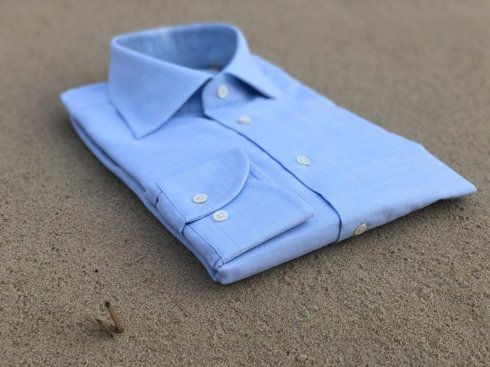 blue light Albini cotton shirt 