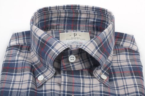 button down collar Albini flanel  shirt