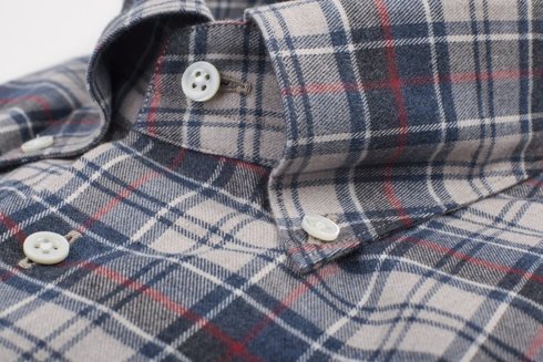 button down collar Albini flanel  shirt