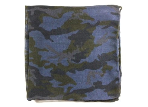 camouflage wool & silk  pocket square