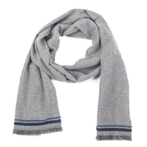grey melange cashmere scarf