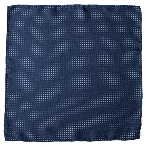 navy pocket square polka dots