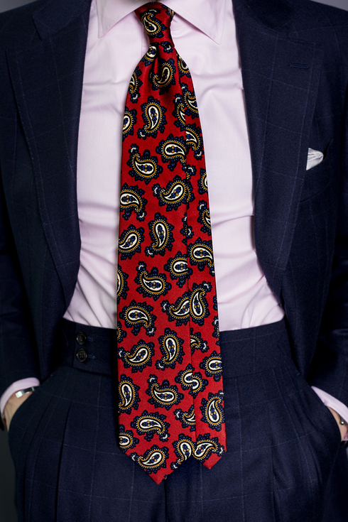 paisley tie silk from Macclesfield