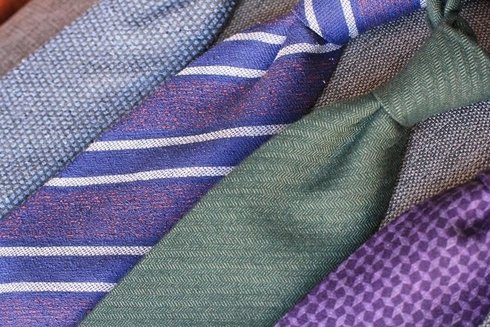 raw silk untipped tie 