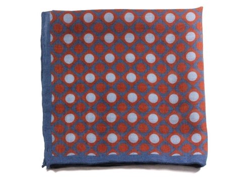 wool & silk geometric pocket square