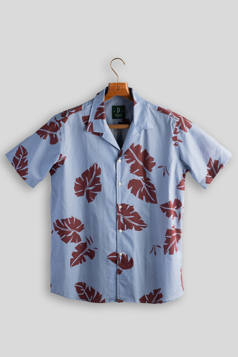 Koszula hawajska z motywem liści