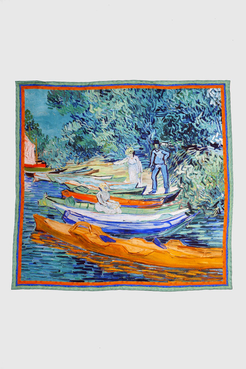 Apaszka jedwabna: "Wybrzeże w Auvers" Vincent van Gogh