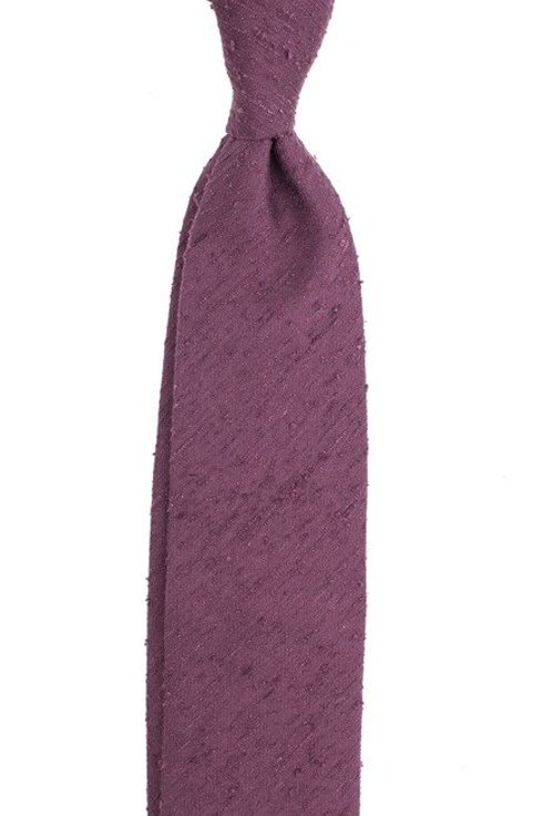 Beaujolais krawat z szantungu bez podszewki