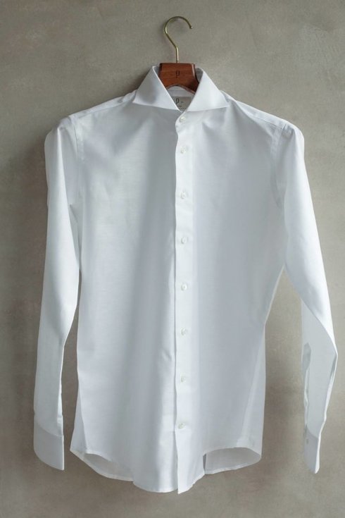 Biała lniano- bawełniana koszula Albini