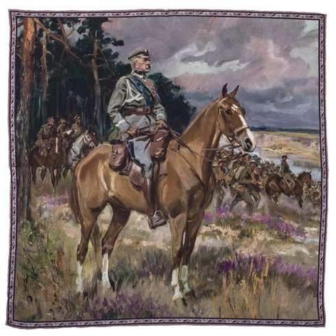 Poszetka obrazy mistrzów "Piłsudski na Kasztance" Wojciech Kossak