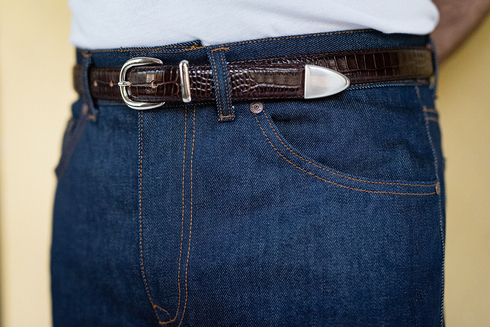 Spodnie dżinsowe selvedge ciemny granat