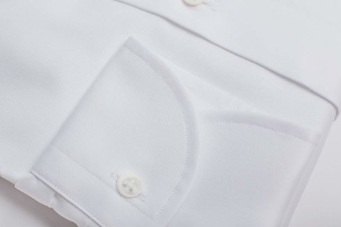 biała formalna koszula z kołnierzem półwłoskim Albini