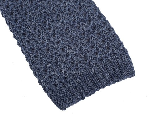 niebieski knit lniany