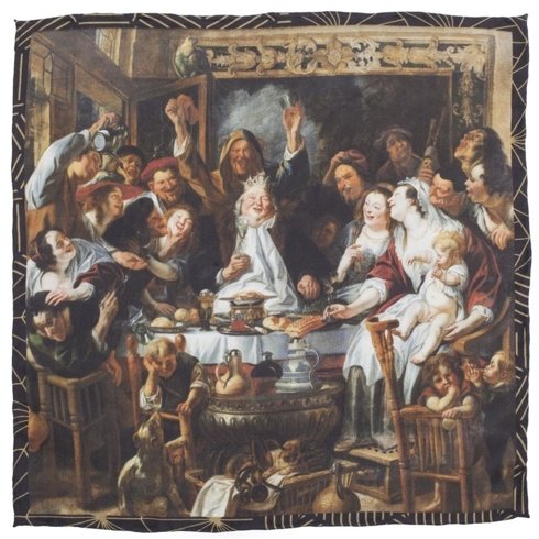 poszetka Obrazy Mistrzów "Król pije" Jacob Jordaens